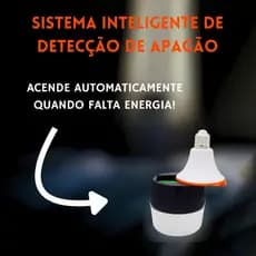 Lâmpada De Emergência Led Recarregável Luz Potente 30w Dupla Função Lâmpada Led Bulbo Luz Branca