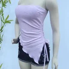 Blusa Feminina Canelada Tomara Que Caia Com Bojo Removível Look Moderna Estilosa