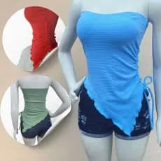 Blusa Bata Assimétrica  Tomara Que Caia  Moda Blogueira Super Tendência Roupa Feminina Com Bojo Assimétrica