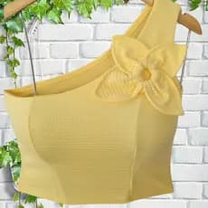 Cropped Blusinha Manca Com Flor  Regata Feminina  Top Com Bojo