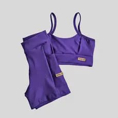 Conjunto Fitness  Academia Feminino Short Com Bolso e Top De Alça Treino e Corrida