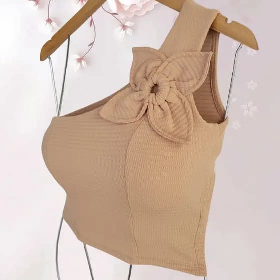 Cropped Feminino Nula Manca Top Com Bojo Manga Única