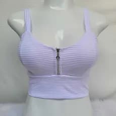 Cropped Feminino Top Zíper Bojo Moda Estilopsa Elegante Fashion Country Basico Estilo Corselet
