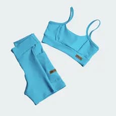 Conjunto Fitness Feminino com Bolso Short Cintura Alta Top com Elasticidade