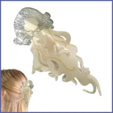 Grampos De Garra De Cabelo De Acetato , Em Forma De Água-Viva , Tema Do Mar Fortes Para Esposas , Estudantes , Senhoras