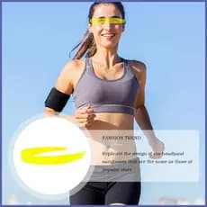 Hairband Óculos De Sol Estilo Elegante Envoltório Atraente Futurista Chique Charme Para Adultos Camiseta