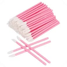 Kit Pincel Aplicador Descartável de Gloss e Batom Extensão  Alongamento e Limpeza de Cílios