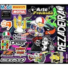 1 Mega Cartela de Adesivos: Bicicleta - Moto - Carro - Caderno - Caminhão - Modelo G100