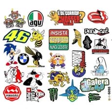1 Mega Cartela de Adesivos: Caminhão - Carro - Bicicleta - Moto - Caderno - Modelo G093
