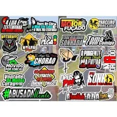 1 Mega Cartela de Adesivos: Bicicleta - Moto - Caminhão - Carro - Caderno - Modelo G097