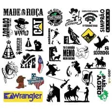 1 Super Cartela de Adesivos - Country - Modelo G087