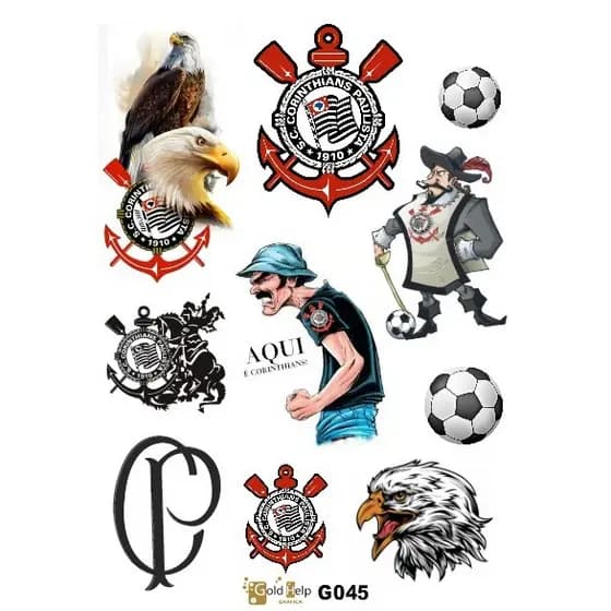 Adesivos Cartela Corinthians Timão G045