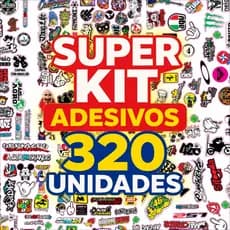 CARTELA DE ADESIVOS 320 UNIDADES - CARRO, CAMINHÃO, MOTO, BICICLETA, CADERNO, CAPACETE - PROVA DÁGUA