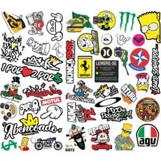 Super Cartela de Adesivos:  Carro - Moto - Caminhão - Bicicleta - Caderno - Alta Resolução