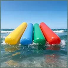 Macarrão Inflável 4 Peças Brinquedos Aquáticos Ao Ar Livre Varas De Piscina Infláveis Para Festa Rio Lago Praia chunnimb