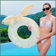 Anéis Infláveis Para Piscina , Tubos De Natação Com Encosto , Anel Flutuante De Praia Inflável Crianças E Adultos , Verã