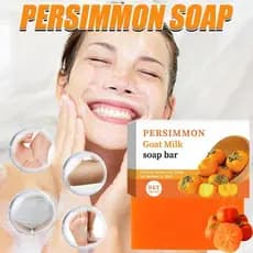 Sabonete De Banho De Caqui Para Controle De Odor Corporal , Artesanal Portátil , Produto De Limpeza Facial chenhombr
