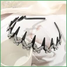 Strass Bandana Elegante Ondulado Antiderrapante Pente Fino Dentes Brilhante Cristal Para Passeio Diário Namoro chenhombr