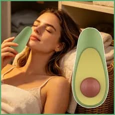 Ferramenta De Massagem Facial 10 Modos De Batida Dispositivo De Escultura De Pescoço Forma De Abacate Para Mulheres Home