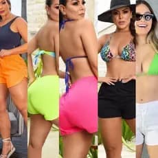 Kit 2 Short Tactel Shorts Feminino verao praia academia fitnes