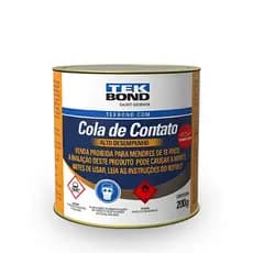 Cola De Contato Adesivo Tekbond Lata 200g Sapateiro Resistente Cola Madeira Couro Mdf Secagem Rápida