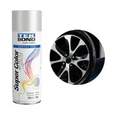 Tinta Spray Prata SuperColor Metálico 350ml Tekbond Aerossol Secagem Rápida Gesso Cerâmica Aerosol