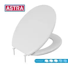 Assento Sanitário Almofadado Slim Oval Branco Astra Universal Banheiro Tampa de Vaso Confortável