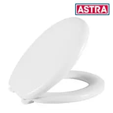 Assento Almofadado Perfumado Oval Branco Astra Aroma Floral Banheiro Tampa De Vaso