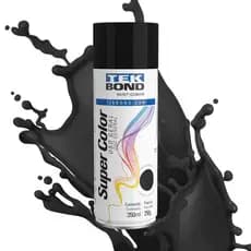 Tinta Acrílica Spray Preto Fosco Tekbond Uso Geral 350ml