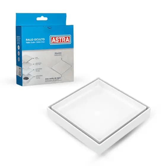 Ralo Oculto 10x10 Grade Anti-inseto Astra Banheiro Cozinha Quadrado Invisível