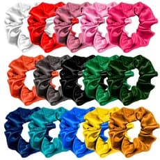 Kit40un. Scrunchies - Xuxinhas rabicó Laço de Cabelo em Cetim anti friz.