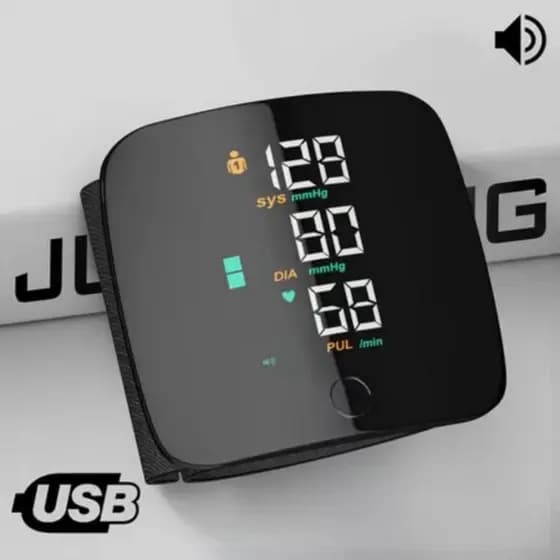 Monitor De Pressão Arterial De Pulso Recarregável Alta BP Esfigmomanômetro super.XHL_STORE