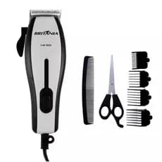 Máquina de Cortar Cabelo Britânia 110V Inox Com 4 Pentes 14W