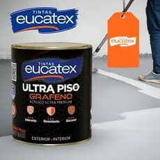 Tinta Piso Eucatex Ultra Piso Grafeno 0,900ML Cimentado Quadras Demarcação Estacionamento Quintal
