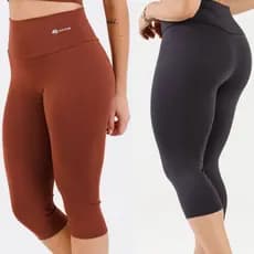Bermudas Corsário Legging Básica Kit 2 De Academia Modelagem Premium Não Marca