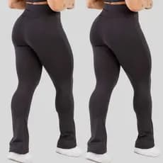 KIT COM 2 CALÇAS LEGGING FLARE BÁSICA 90122-K2