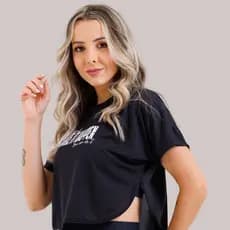 Blusa Cropped Dry Fit Feminina Premium Antiodor Secagem Rápida Leve Confortável Academia Fitness Esporte RL Fitness