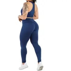 Conjunto Fitness para Academia Top Nadador com Sustentação e Legging Zero Transparências Esportes