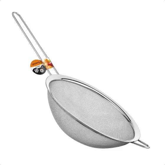 Peneira Coadeira Metal Inox Cozinha Utensilio Filtragem Prática