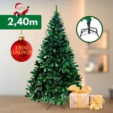 Arvore De Natal Pinheiro Alemã  Verde Luxo Grande 2.40Cm 1.400 Galhos Arvore Realista