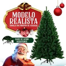 Arvore Natal Pinheiro Artificial 2.10cm 1.100 Galhos Verde Resistente Facil Montagem Natal Festas