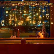 Pisca Pisca Cascata Luminosa 240 Led Branco Quente Com 8 Funções 4,3m Natal Decoração Fachada Festa