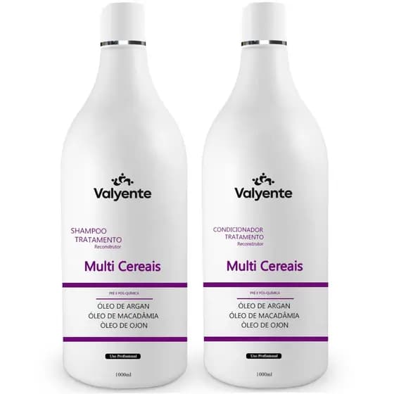 Kit Shampoo e Condicionador Multi-Cereais Pré-Tratamento Para Todos os Tipos de Cabelo
