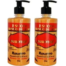 Kit 2 Máscara Hidratação E Recuperação -  Brilho Em 5 Minutos Resultado Imediato!  Banho De Ouro Ourotox Kerafyto 500 G