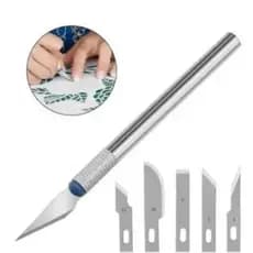 Estilete Profissional 13 Lâminas Corte Preciso Kit Artesanato Hobby