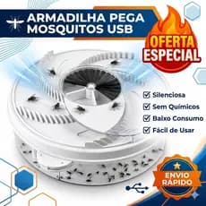 Pega Mosquito USB Armadilha Eletrônica Silenciosa Bivolt