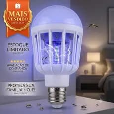 Lâmpada Mata Mosquito LED UV Repelente Elétrico Anti Pernilongo Luz Noturna Silenciosa Bivolt