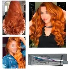 Tinta Cabelo Ruivo Louro Claro Cobre Intenso Profissional 8.44 Mairibel