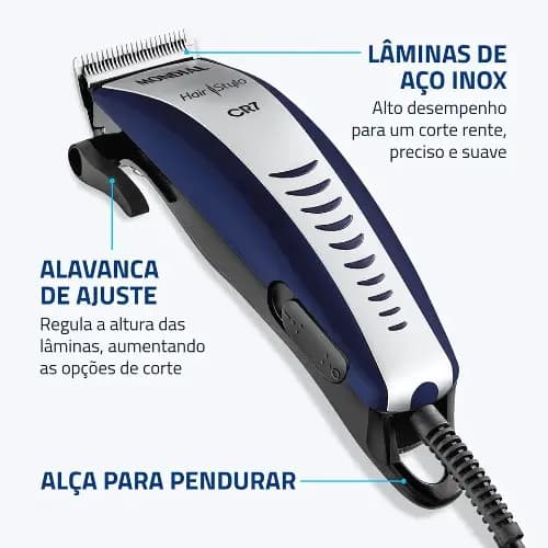 Máquina De Cortar Cabelo Pelo Barbear Mondial Hair Stylo CR-07