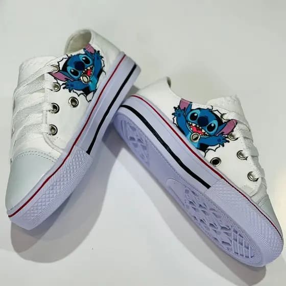 Tênis Infantil Stitch Masculino Feminino Macio Confortável Sola Super Leve